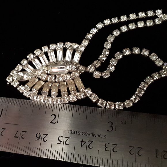 Vintage Rhinestone Necklace - Picture 2 of 5